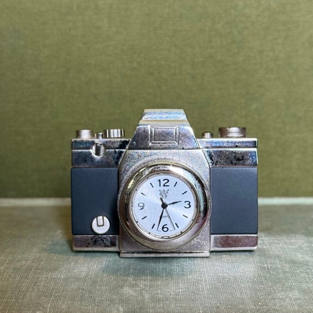 Vintage Camera Desk Clock • Waterbury / Timex Collectibles Series